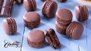 French Chocolate Macarons Recipe [upl. by Irrol]