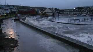 Perranporth Cornwall Tidal Surge 740am Sunday 5th January 2014 [upl. by Wileen]