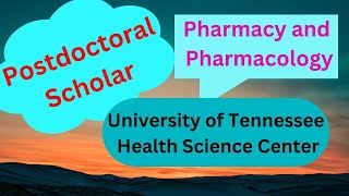 Postdoctoral Scholar Pharmacy and Pharmacology University of Tennessee Health Science Center [upl. by Panchito]