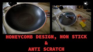 Unboxing  OEM Stainless Steel Honeycomb Non Stick amp Non Coating Wok  Pan  Kuali Tidak Melekat [upl. by Notneb]