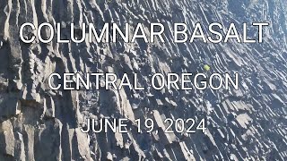 Columnar Basalt Roadcut in Central Oregon geology rockhounding volcanic basalt [upl. by Centeno]