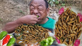 Most expensive silkworm 🐛 with Naga King Chilli  khipsvlog3739 [upl. by Alya]