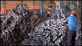 Amazing Chain Making Process！Mass Production Factory！ [upl. by Modnar]