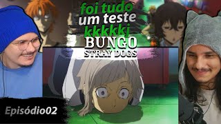 REACT Bungo Stray Dogs ep 02 Atsushi agora entrou pra os detetives [upl. by Tnilf]