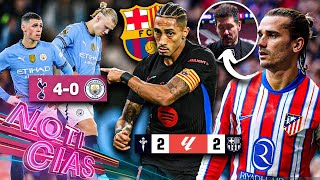 Barça vuelve a DEJAR puntos en LIGA  Humillan al CITY hay CRISIS  Cholo en LÁGRIMAS ¿se despide [upl. by Jori605]