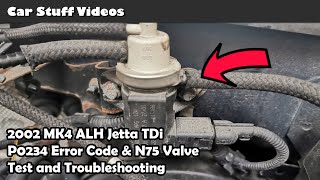 P0234 Error Code and Limp Mode problems on 2002 MK4 ALH Jetta TDi  Troubleshooting and Fixing [upl. by Lilas660]