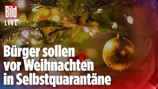 🔴 Neue CoronaRegeln für Weihnachten und Silvester beschlossen  BILD Live [upl. by Calloway]