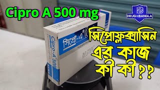 Cipro A 500 tablet  ciprocin 500 কি কাজ করে  ciprofloxacin 500mg  drug in bangla [upl. by Eneles]