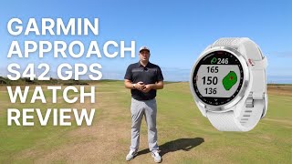 GARMIN APPROACH S42 GPS WATCH REVIEW [upl. by Leahcam]