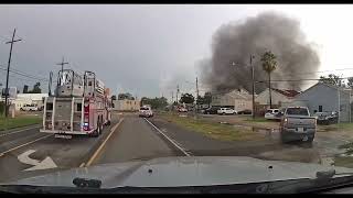 Firefighter POV responding to a working warehouse fire [upl. by Edyth]