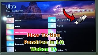 How To Connect Pendrive In LG Webos Tv [upl. by Arodoet938]