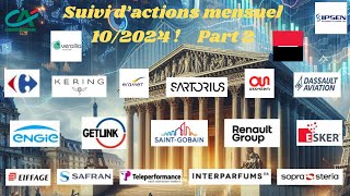 Bourse  Analyse technique avec suivi mensuel pour PEA 102024 Part 2 [upl. by Selym]