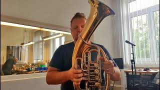 Alexander Wurz Test im Rohbau 📯🎶 neues MeltonTenorhorn🎼 [upl. by Janaye868]