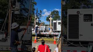 National Grid Utility Safety Demo Power Lines Aluminum Ladder Safety [upl. by Nnailuj]