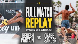 BeneshPartain vs TaCrabbSander  2024 AVP Manhattan Beach Open Quarterfinals [upl. by Chernow]