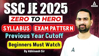 SSC JE 2025  SSC JE Syllabus Exam Pattern Previous Year Cut Off  Know Complete Details [upl. by Antebi]