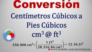 Convertir de Centimetros Cúbicos a Pies Cúbicos cm³ a ft³ [upl. by Innavoeg313]