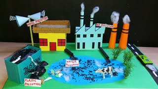 Pollution Model for school projectAir pollutionwater PollutionKansal CreationSST model for fair [upl. by Frantz]