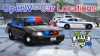 LSPDFR  GTA 5  OpenIV Car Locations Guide [upl. by Lemart]