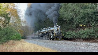 Reading amp Northern T1 2102 Steam Train Stomps Uphill Between Jim Thorpe amp Nesquehoning 101924 [upl. by Eerual345]