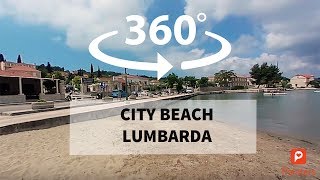 City beach  Lumbarda Korčula  360 VR  Croatia  Pointers Travel DMC [upl. by Nordek579]