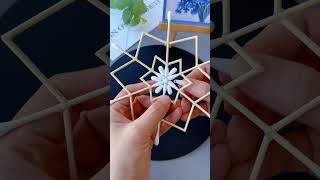 Make a snowflake pendant with a cotton swab its simple and beautiful [upl. by Ammadas]