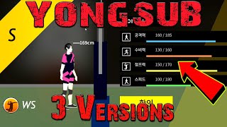 The Spike Volleyball 3x3 Yongsub Statistics  Rank S 3 Version Max features Three little Giants [upl. by Eniarral]