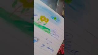 My sunflower drawing please comments subscribe and like and sharepurple amp blue [upl. by Rehc976]