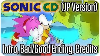 Sonic CD JP Version Intro Bad Ending Good Ending Credits [upl. by Ycrep]