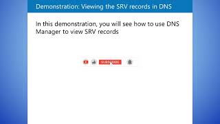 Demonstration Viewing the SRV records in DNS [upl. by Firooc433]