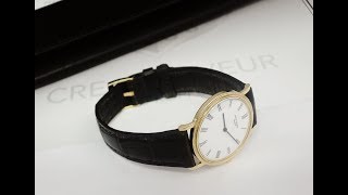 パテックフィリップ PATEKPHILIPPE カラトラバ3520 男性用 手巻き 白文字盤 18KYGx黒革 アーカイブ有 [upl. by Latimore]