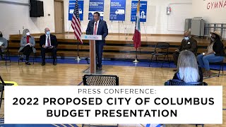 PC Proposed City of Columbus 2022 Operating Budget [upl. by Adniram]