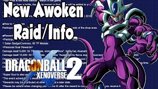 Xenoverse 2 New Awoken Raid Rewards amp Details [upl. by Shirline598]