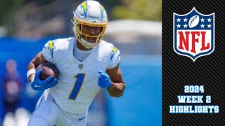 Chargers WR Quentin Johnston ALL CATCHES In 2TD Game  2024 Week 2 Highlights vs Panthers [upl. by Jarrid]