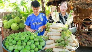 Fermented Radish Cucumber Pickle are delicious for Sross family  Cooking with Sros [upl. by Elfont]