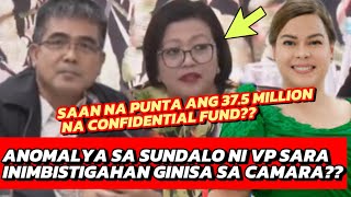 ANOMALYA SA SUNDALO NI VP SARA INIMBISTIGAHAN SA CAMARA ASAAN ANG 375 MILLION CONFIDENTIAL FUND [upl. by La Verne701]