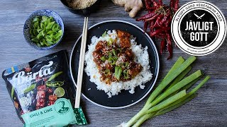 VEGANSK TERIYAKI  MED BÄRTA CHILI LIME  RECEPT [upl. by Illoh]