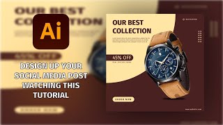 Adobe Illustrator  Design a Stunning Watch Ad in Adobe Illustrator  StepbyStep Tutorial [upl. by Eninej469]