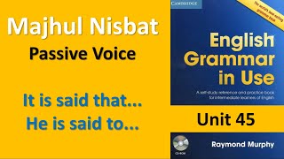 Ingliz Tili Gramatikasi Majhul Nisbat  Passive Voice It is said that  He is said to UNIT 45 [upl. by Ynohta]