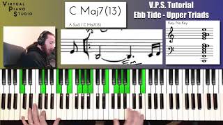 Video Tutorial  Ebb Tide  Learning the Chords  Upper Triads  Online Piano Lessons [upl. by Aizirk885]