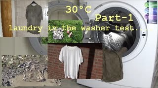 Washing machine test Beko 30 degrees Tshirt with mud super short program example video 22 part1 [upl. by Rufena625]