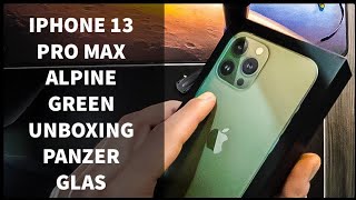 IPHONE 13 PRO MAX ALPINE GREEN UNBOXINGPANZER GLAS INSTALLATION EpicMoments tips and tricks [upl. by Aistek]