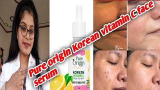 Pure Origin Korean Vitamin C Face Serum Honest Review Vitamin C Face Serum Uses Review Hindi [upl. by Foster160]