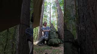 🏕️ Gemütliches Lager mit NVA Zeltbahn  bushcraft waldläufer waldliebe [upl. by Sheree]