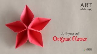 How to Fold  Origami Flower  Do It Yourself [upl. by Whitney]