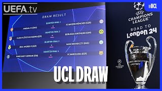 UEFA Champions League Quarterfinal amp Semifinal draw [upl. by Rior]