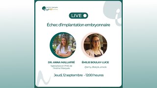 INSTITUT MARQUÈS  Échec dimplantation avec le Dr Anna Mallafré amp Émilie BoulayLuce [upl. by Simaj]