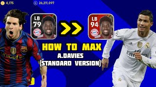 How to train players  ALPHONSO DAVIES MAX RATING  PES 2022  eFootball 2022 [upl. by Jenica452]