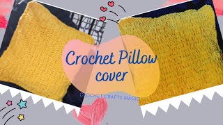 Crochet Pillow cover Basket Weave very easy [upl. by Ahsimat]