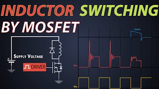 MOSFET switching for an Inductor  Inductive spiking amp Use of Freewheeling diode [upl. by Irtimd]